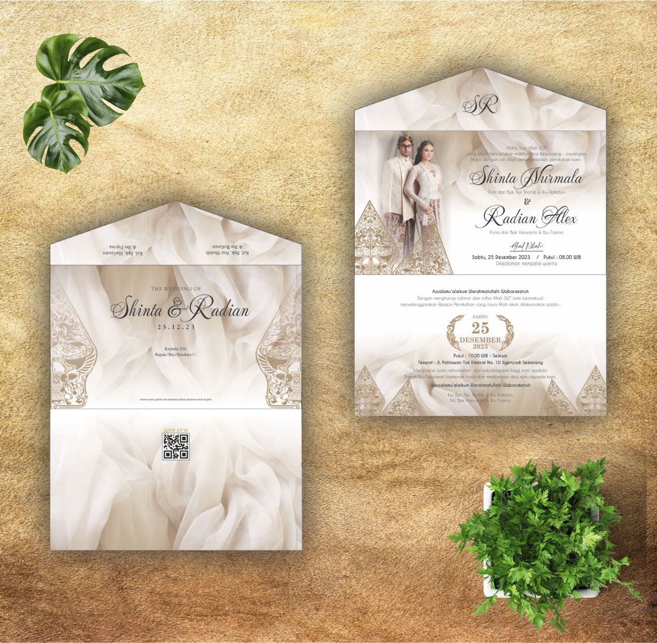 Contoh undangan cetak Elegance Series - Classic Wayang